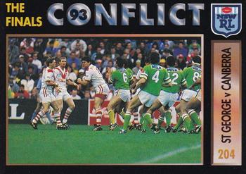 1994 Dynamic Rugby League Series 1 #204 1993 St George V Canberra Front